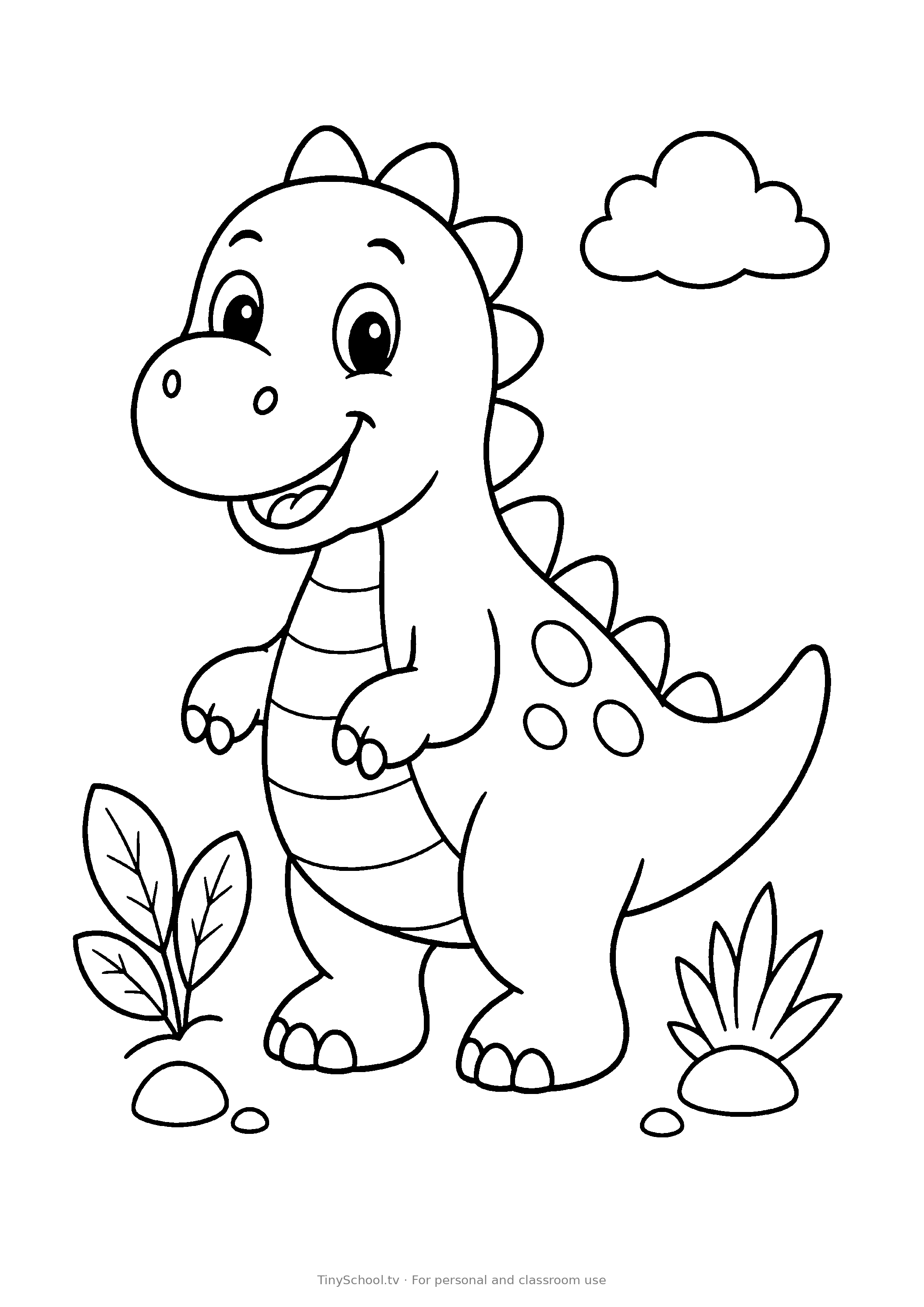 Färglägg dinosaurien